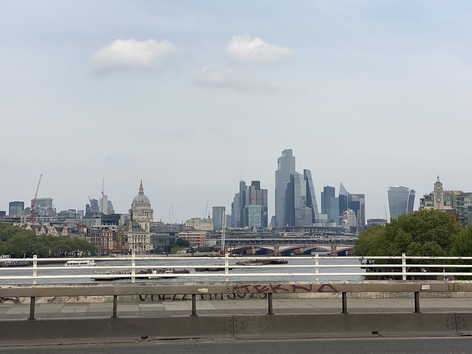 The City of London skyline and St Paul’s Cathedral seen from Waterloo Bridge